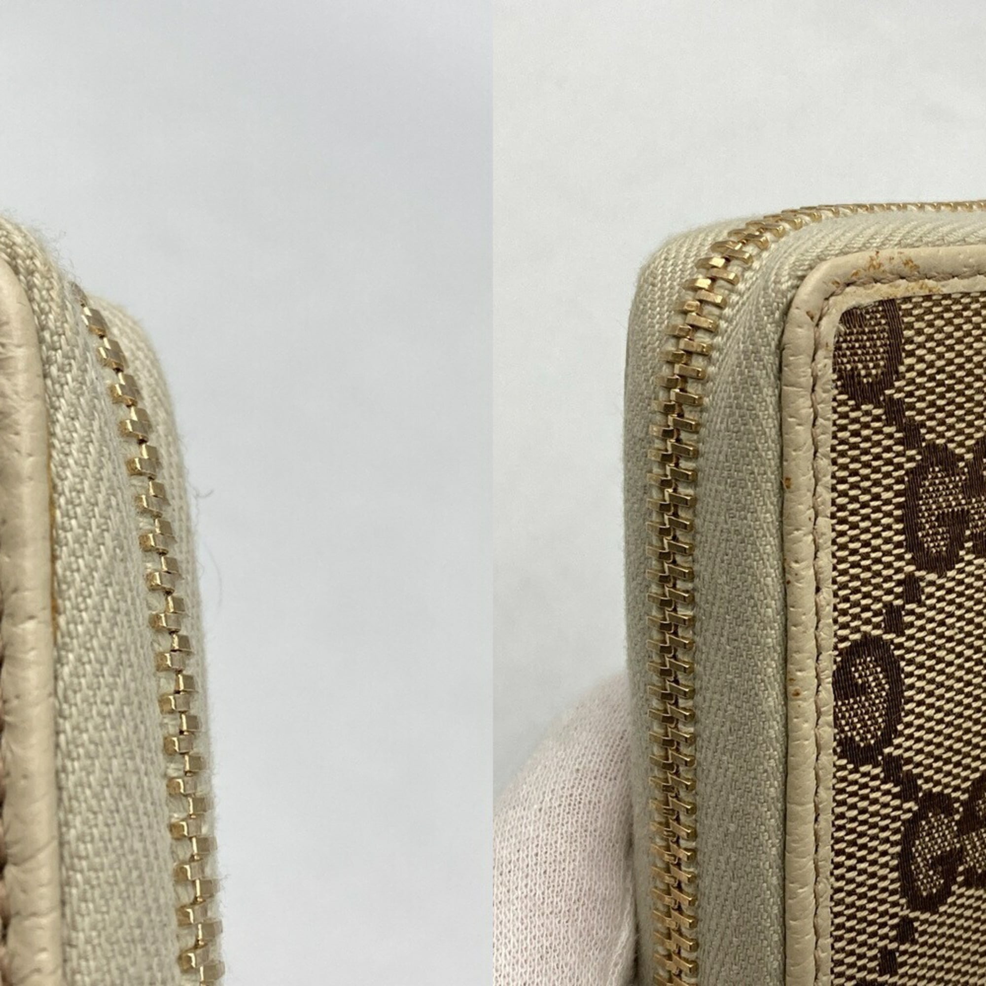 GUCCI GG Canvas Round Long Wallet 112724 D4