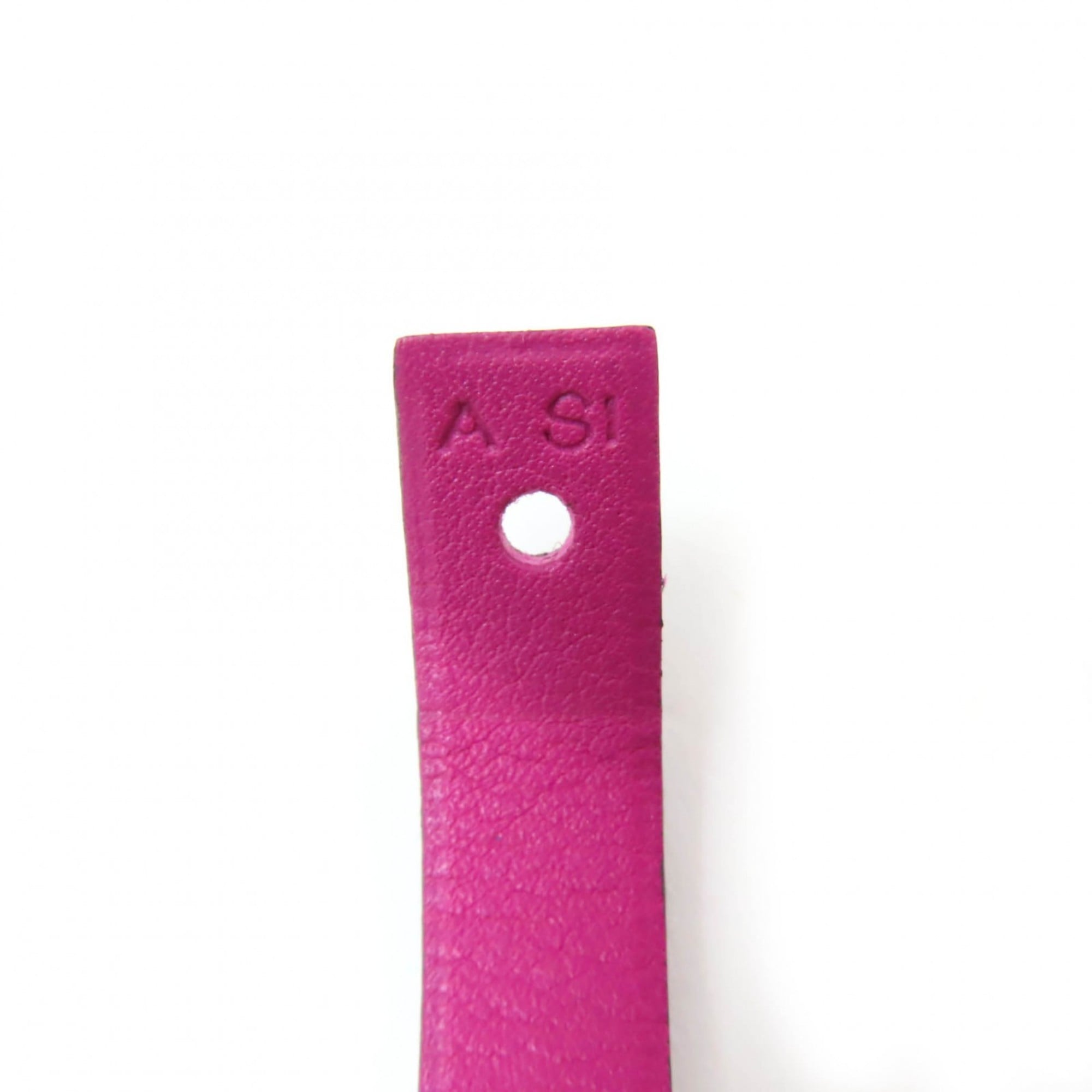 HERMES Medor Infinie Double Tour Bracelet, Leather with Silver Hardware, Purple, T3, A Stamp, Made in France, Women's — Like New