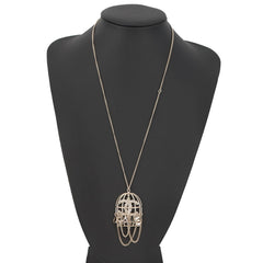 Chanel necklace, birdcage design, Coco Mark rhinestone, B20 B. CHANEL — Like New