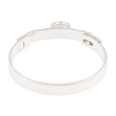 Hermes HERMES Corriendo Cyan Bracelet PM LG Bangle Accessory Silver 925 Women's Tone H115424B 00ST — Like New