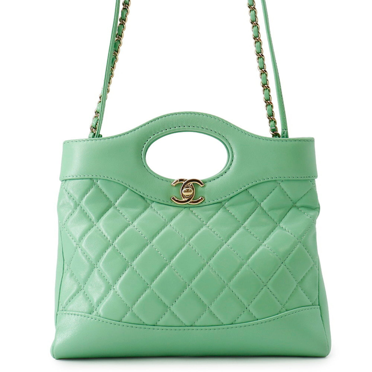 Chanel Chain Shoulder Bag Matelassé Small Shiny Calfskin AS4133 CHANEL Handbag Women's — Like New