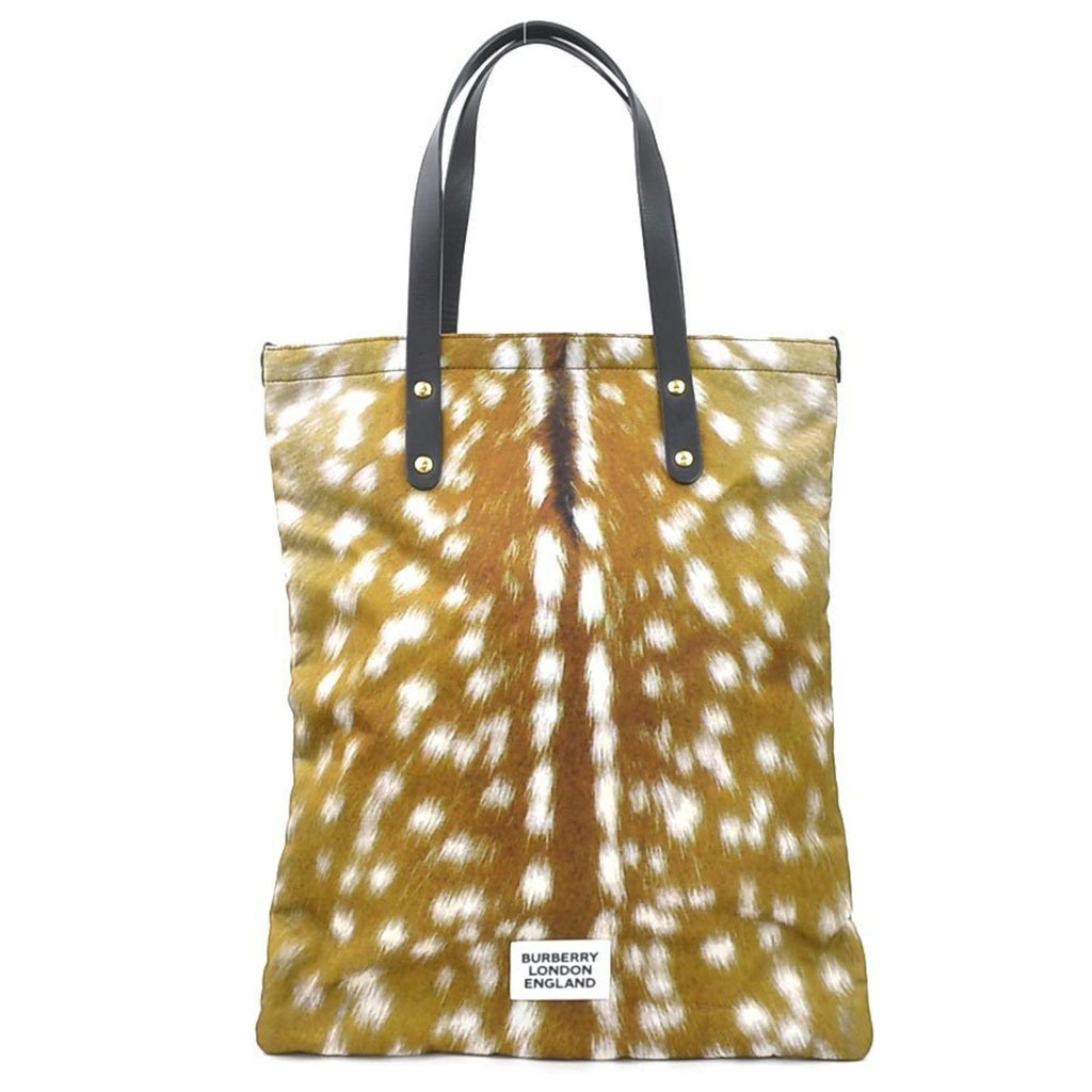 Burberry handbag nylon leather brown x black men's women's h30889g