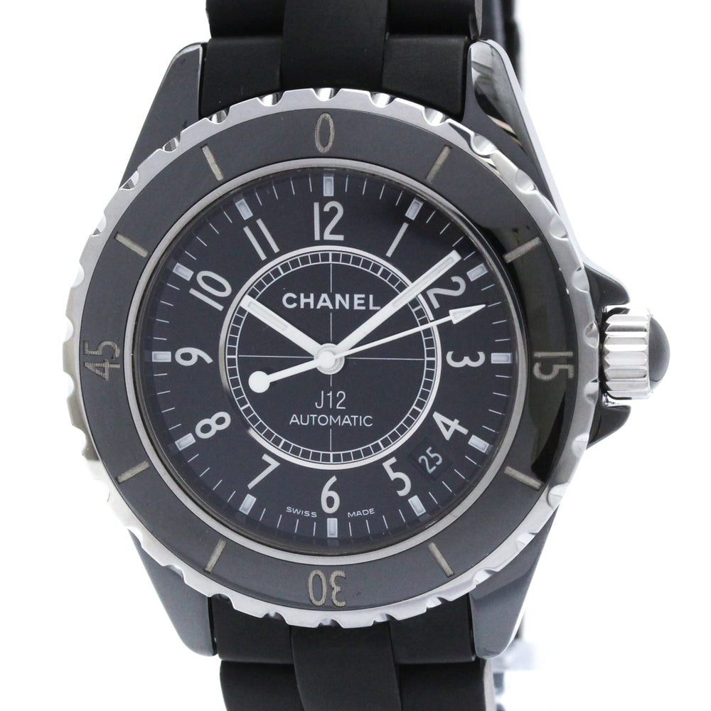 CHANEL J12 Ceramic Rubber Automatic Mens Watch H0684 Polished — Very Good