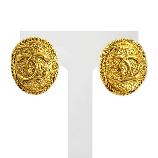 CHANEL Gold Coco Mark Earrings