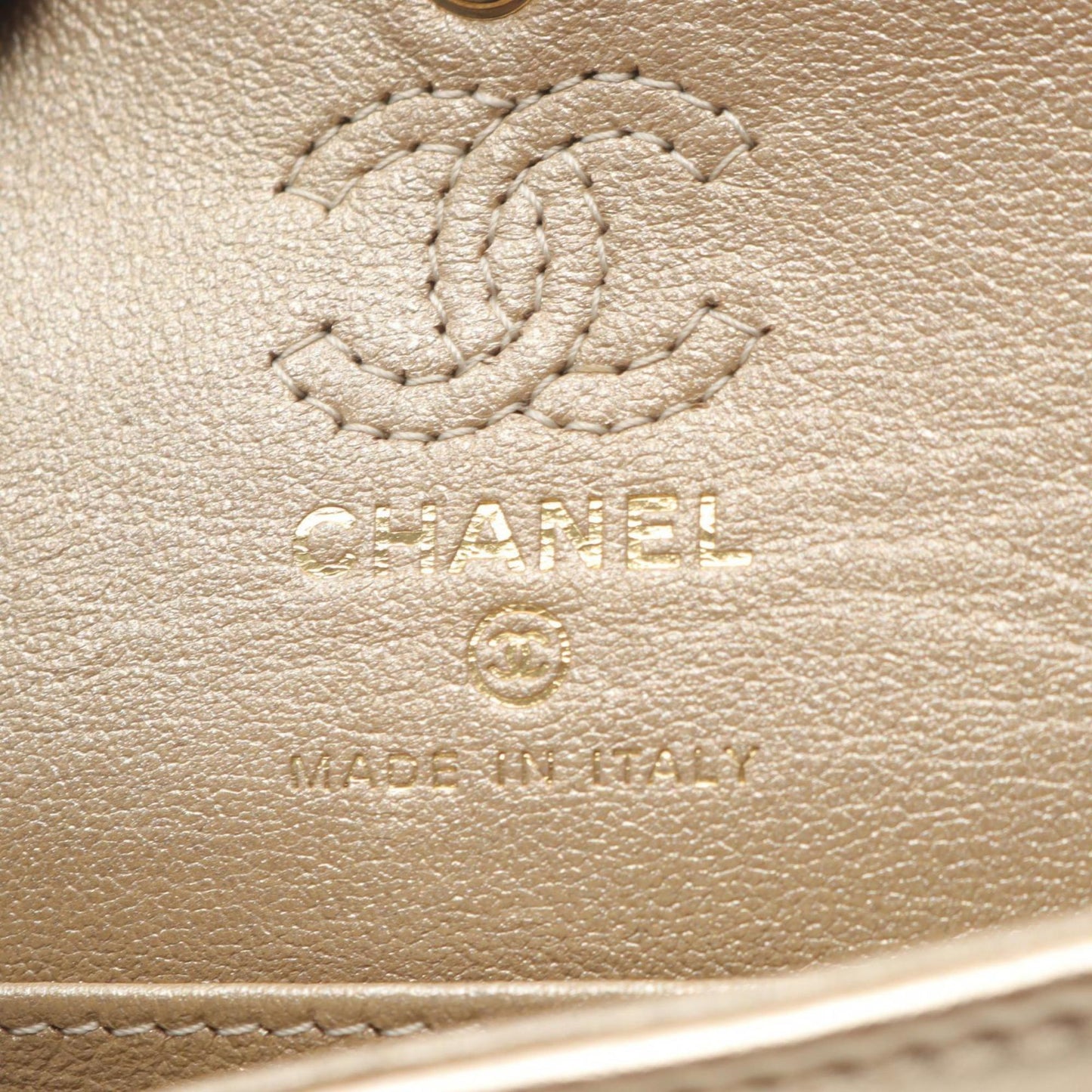 CHANEL Matelasse Classic Charm Accessory, Lambskin Leather, Women's, Gold