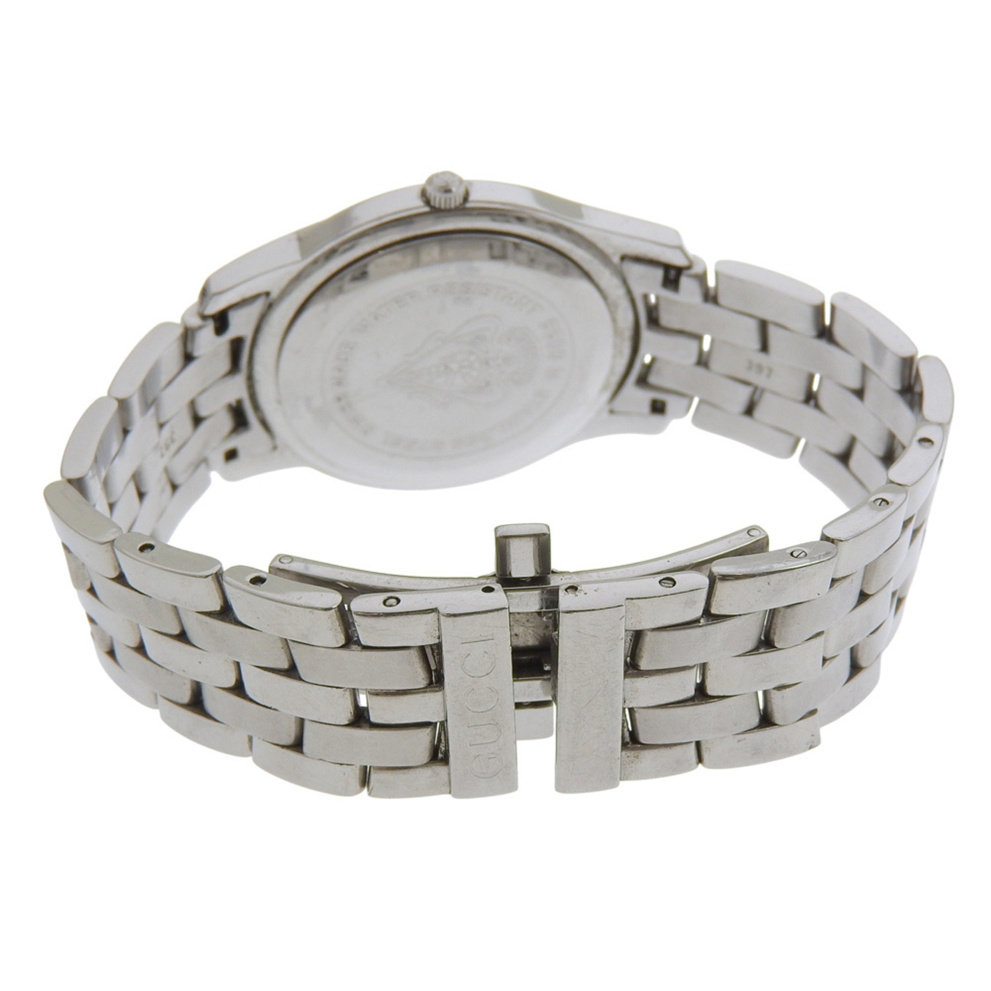 Gucci 5500M Stainless Steel Watch, Silver, Quartz, Analog Display, Silver Dial, Women's Watch — Good