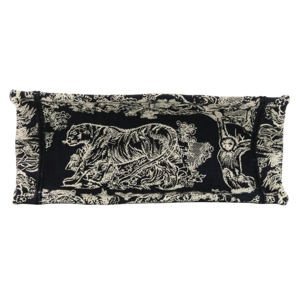 Christian Dior Toile de Jouy Book Tote Canvas Embroidered Handbag Small 50-MA-1221 Navy Women's — Like New