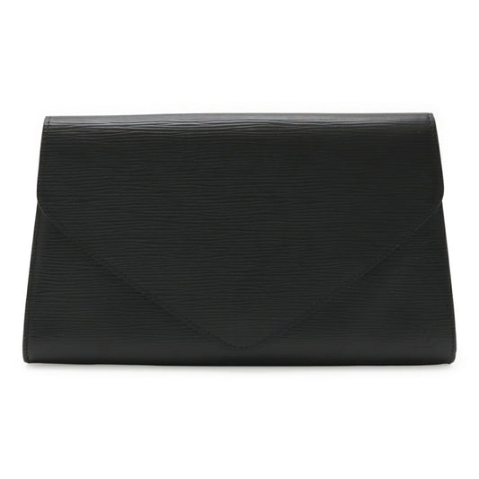 LOUIS VUITTON Epi Art Deco Second Bag/Clutch Bag in Black Leather (M52632)