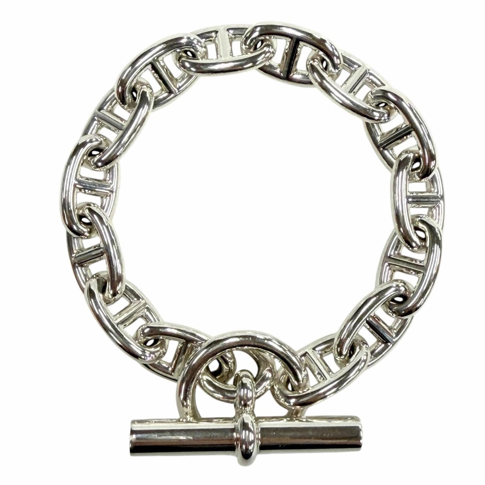 HERMES Chaine d'Ancre MM AG925 Bracelet, 14 links, Silver, Made in France, 2025 model, with case, Weight: 50.8g, Women's — Like New