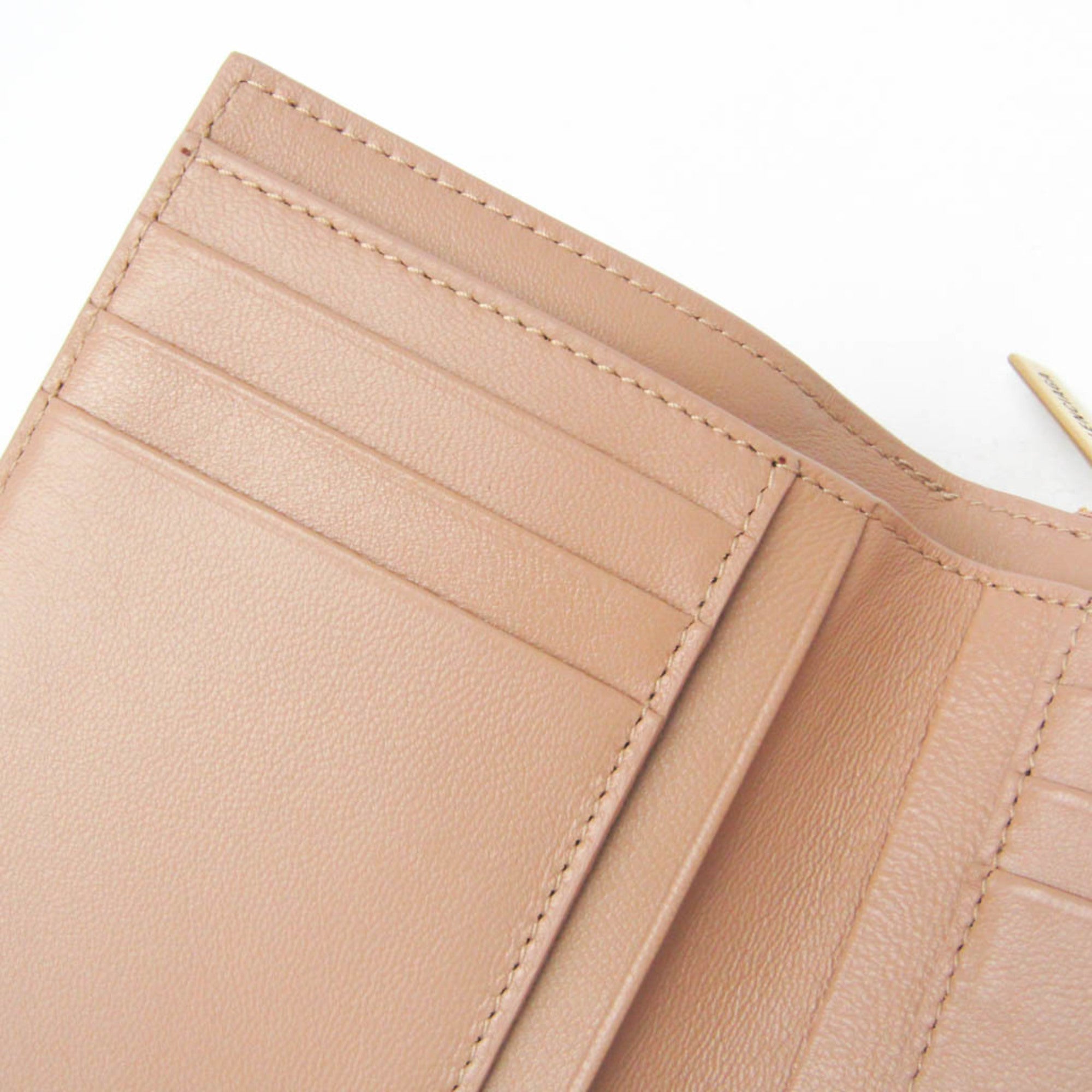 Balenciaga Envelope Compact Wallet 753762 Men,Women Leather Wallet (tri-fold) Pink Beige