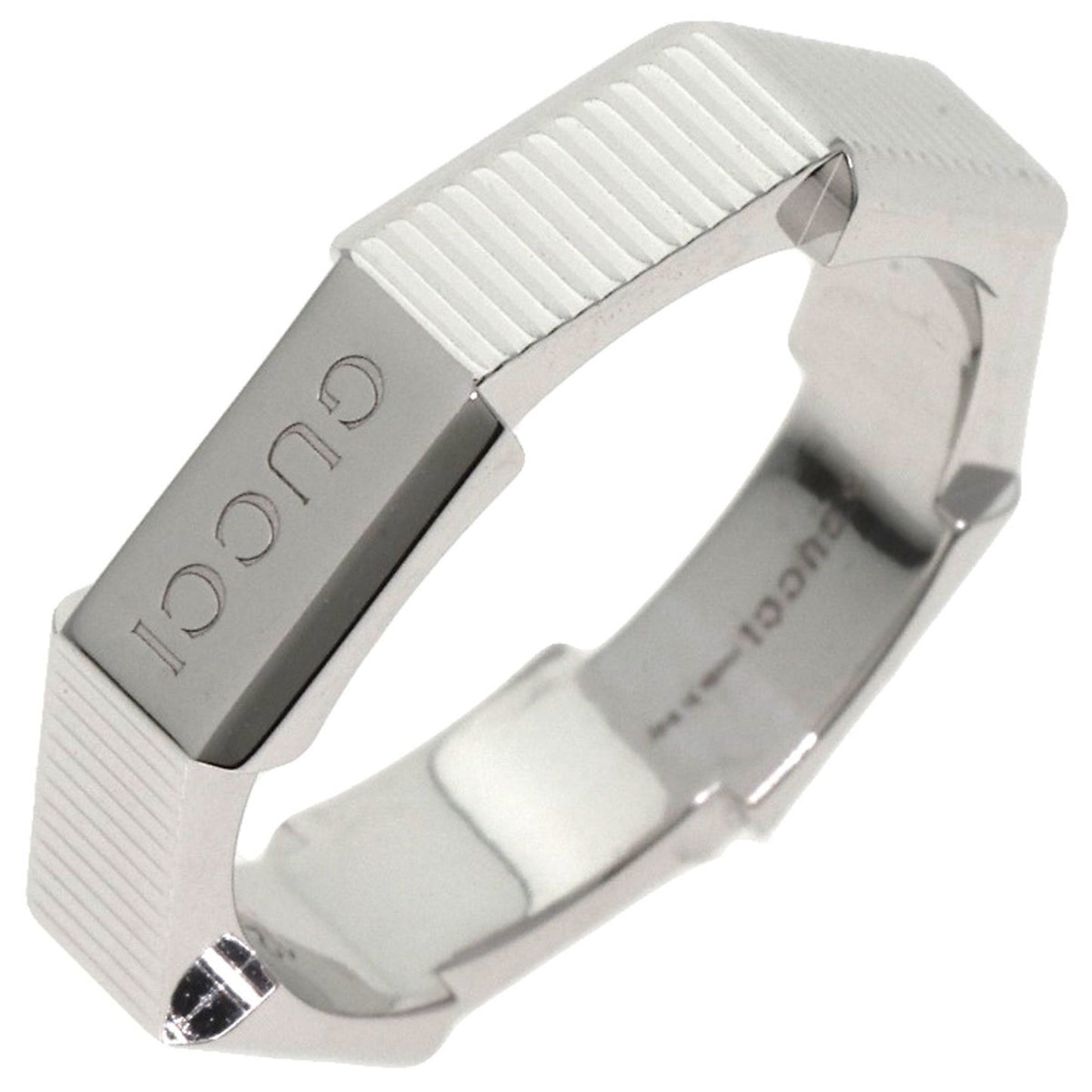 Gucci Link to Love #12 Ring, 18K White Gold, Women's, GUCCI