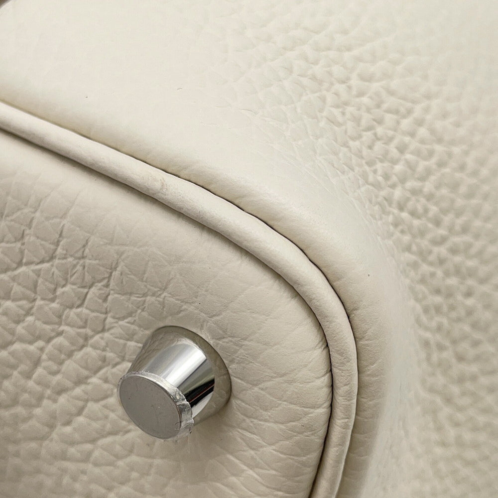 Hermes Picotin Lock PM Handbag, Craie Taurillon Clemence Leather, K Stamp, HERMES Tote Bag, Lock, Women's — Like New