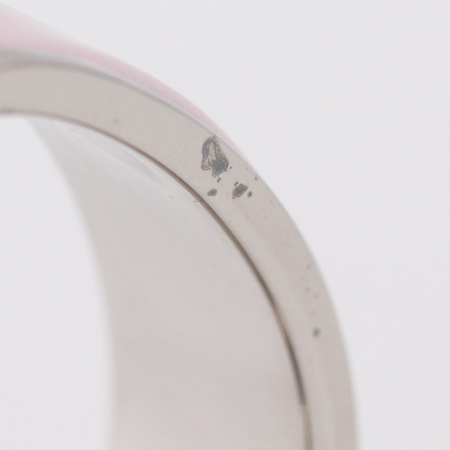 Hermes Click H PM Bangle Bracelet Silver/Pink Approx. 36.2g Ladies