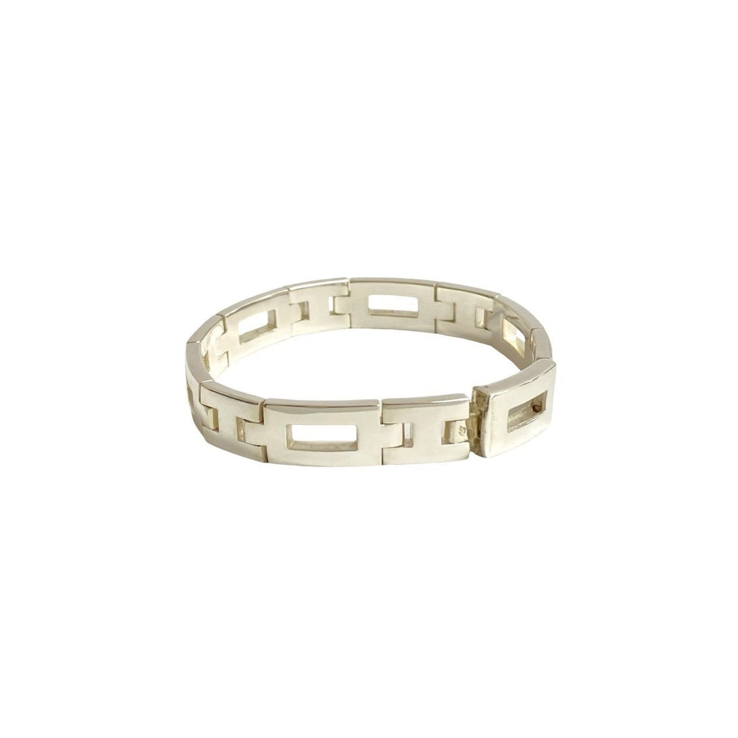 HERMES Hercules Bracelet, 925 Sterling Silver, Bangle, 23-10