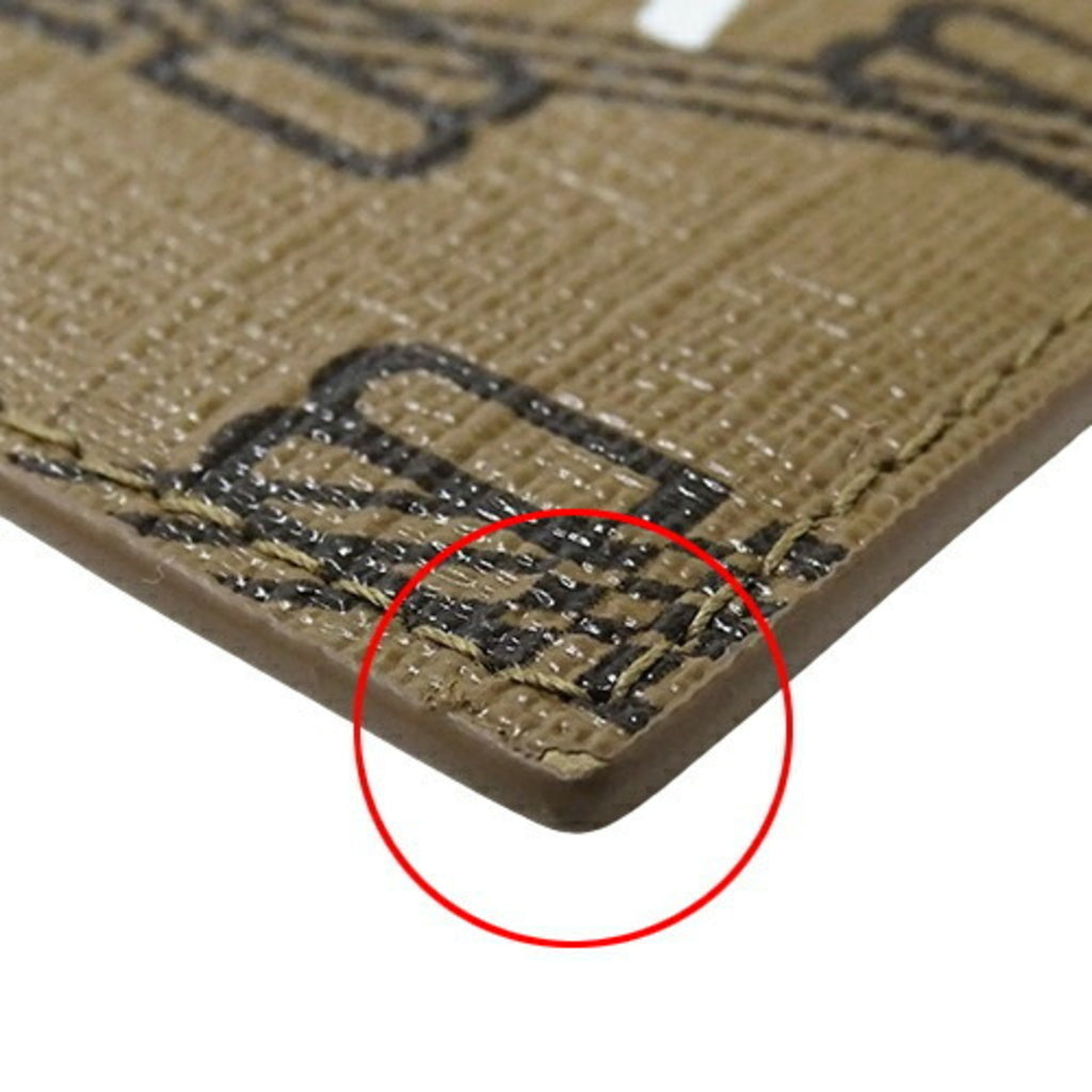 BALENCIAGA Wallet for Women and Men Signature Fragment Case Coin Card Coated Canvas Light Brown 594548 with Neck Strap