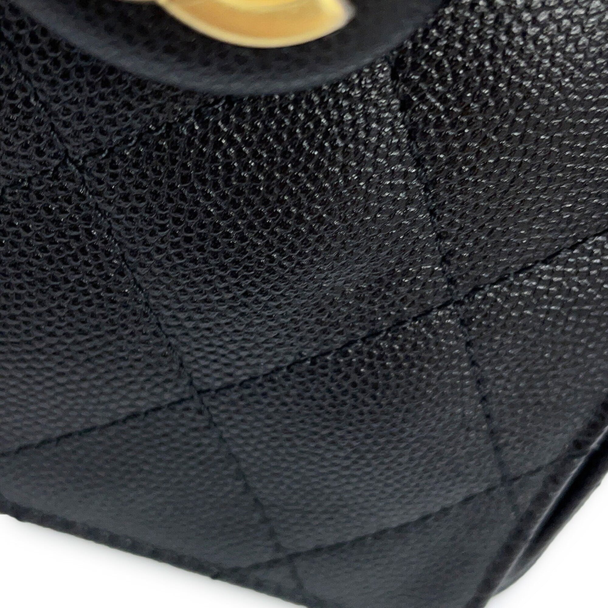 Chanel Chain Shoulder Bag CHANEL25 Medium Coco Mark Matelassé Caviar Skin AS5311 CHANEL Black Handbag Women's — Like New