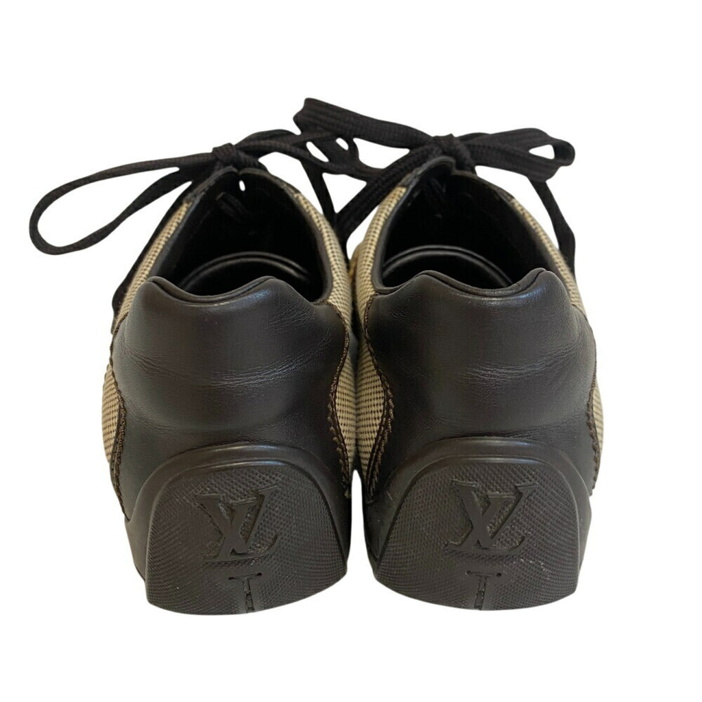 LOUIS VUITTON 22 620377 Rubber Sole LV Sneakers Brown Women's