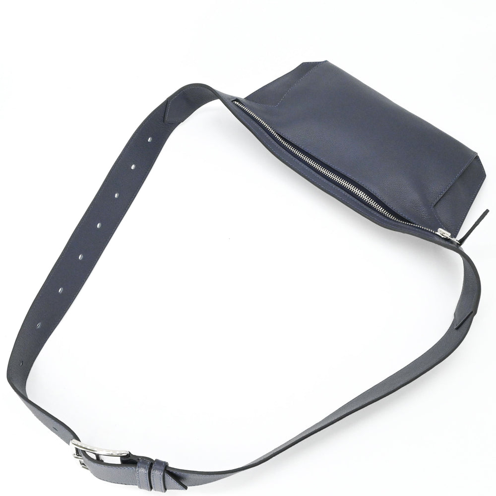 HERMES Ultra Pla 24 Cross Evercolor Body Bag, Navy, Z Stamp — Like New