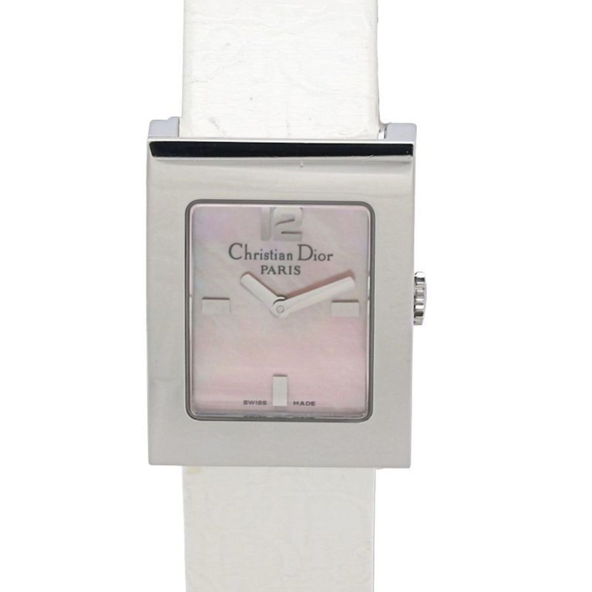 Christian Dior Malice Square D78-109 Women's Watch, Stainless Steel x Leather Strap, 130538 — Good