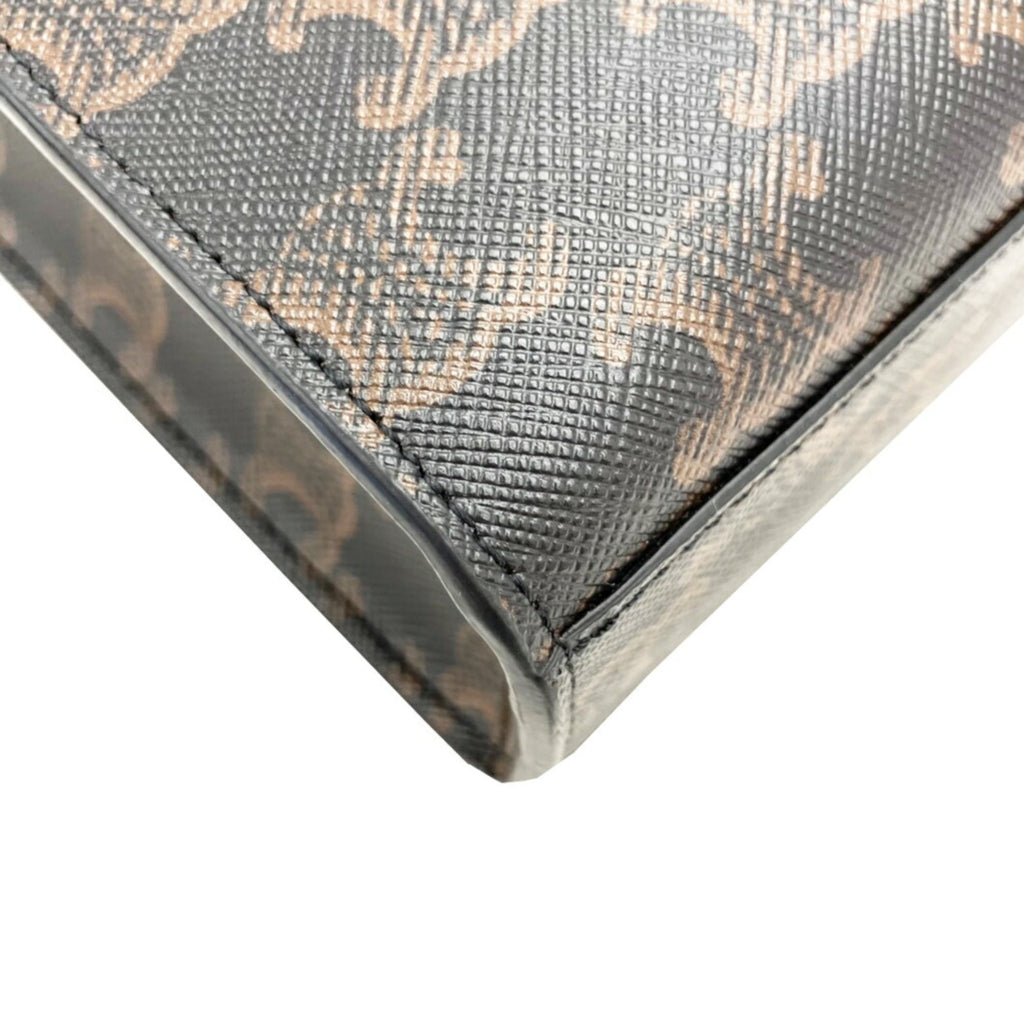 CELINE Vertical Cabas Mini Triomphe Tote Bag Shoulder Leather Brown Women's