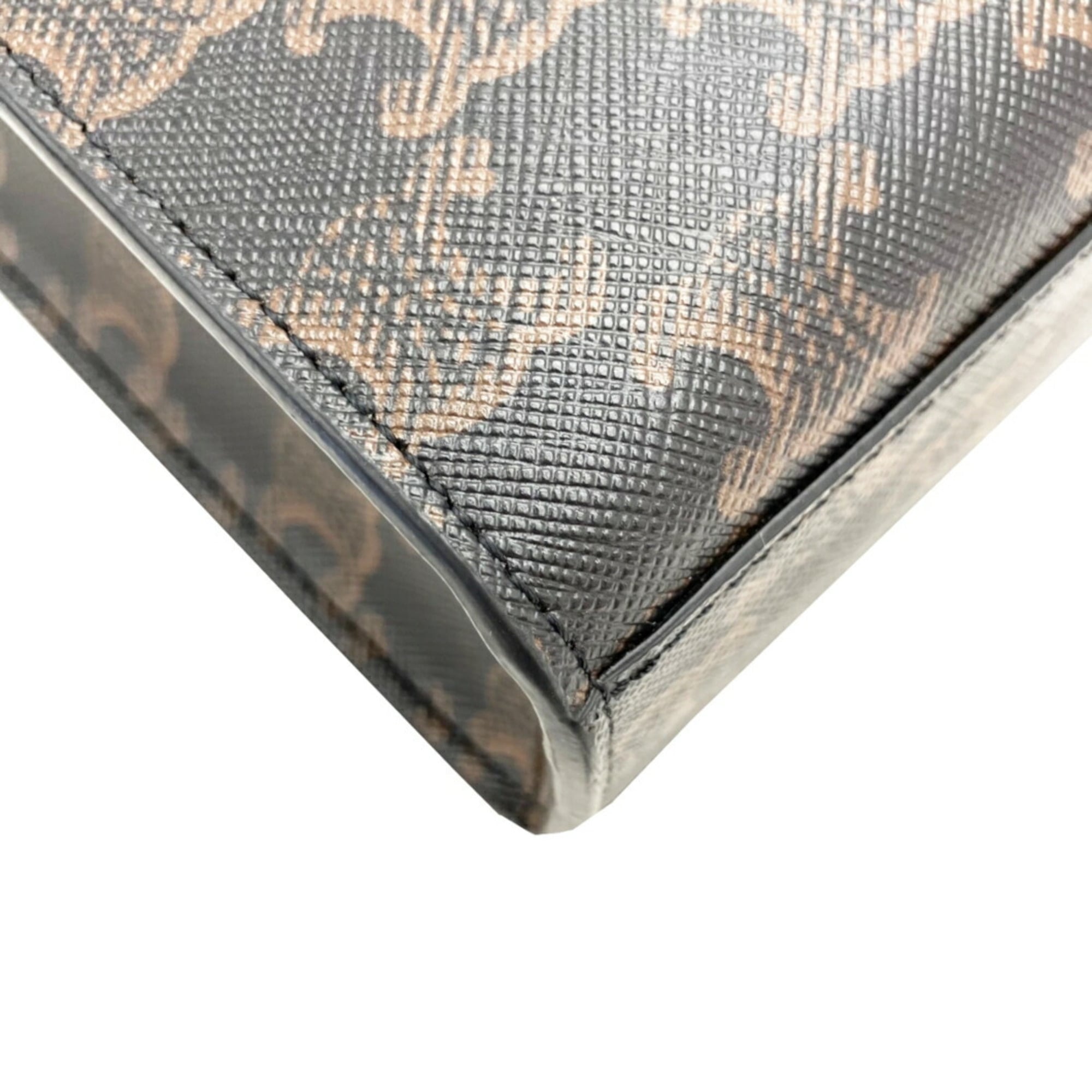 CELINE Vertical Cabas Mini Triomphe Tote Bag Shoulder Leather Brown Women's