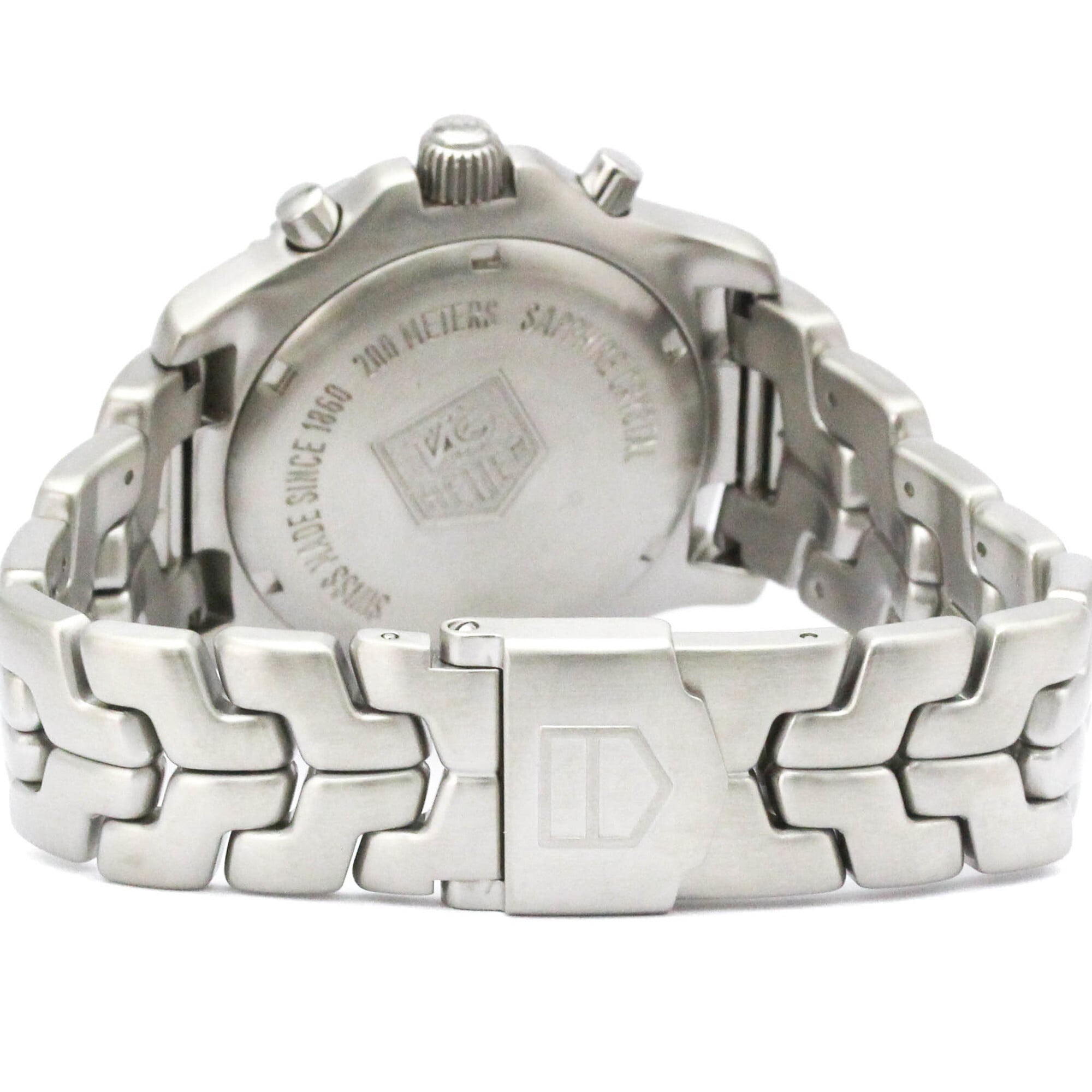 TAG HEUER Link Chronograph Steel Quartz Mens Watch CT1110 Polished — Very Good