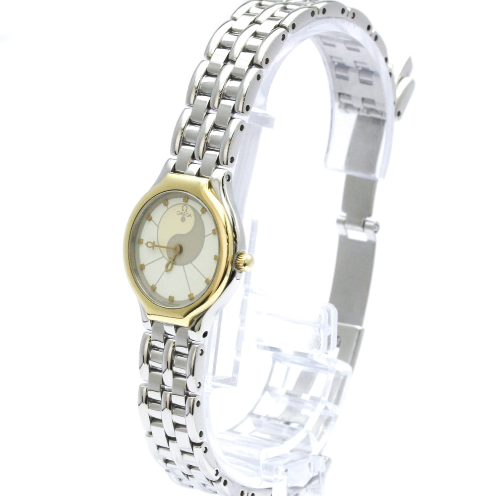 OMEGA De Ville Symbol K18 Gold Stainless Steel Ladies Watch 595.0101 — Very Good