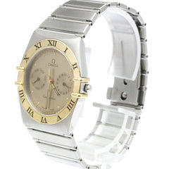 OMEGA Constellation 18K Gold Steel Quartz Mens Watch 396.1070 Polished — Very Good