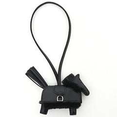 Hermes Rodeo Charm Robeo Plush PM Bag Charm, Agneau Milo Black, G Stamp (Made in 2026) — New - Store Return