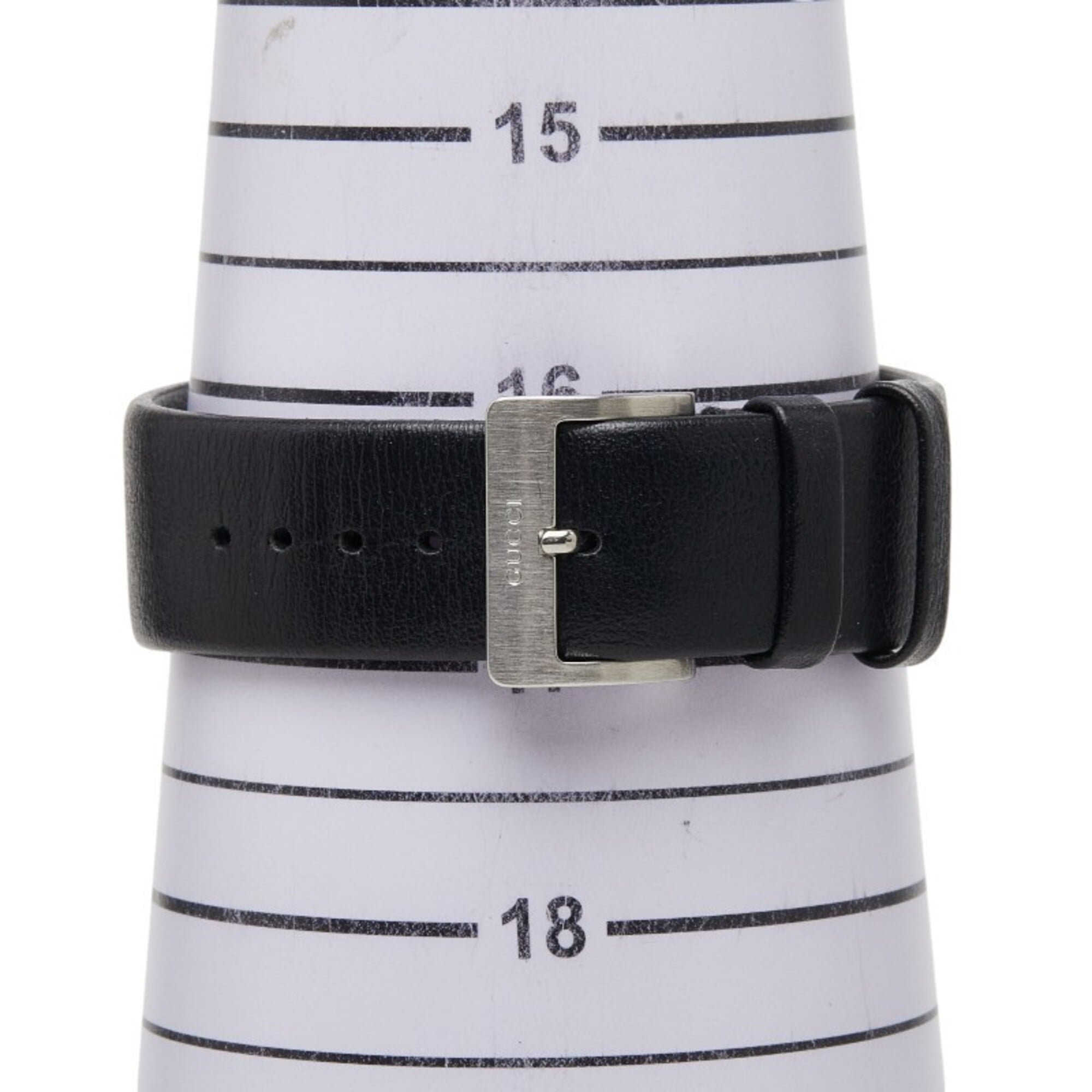 Gucci 2400L Quartz Watch, Black Dial, Stainless Steel Strap, Leather Women's Watch — Good