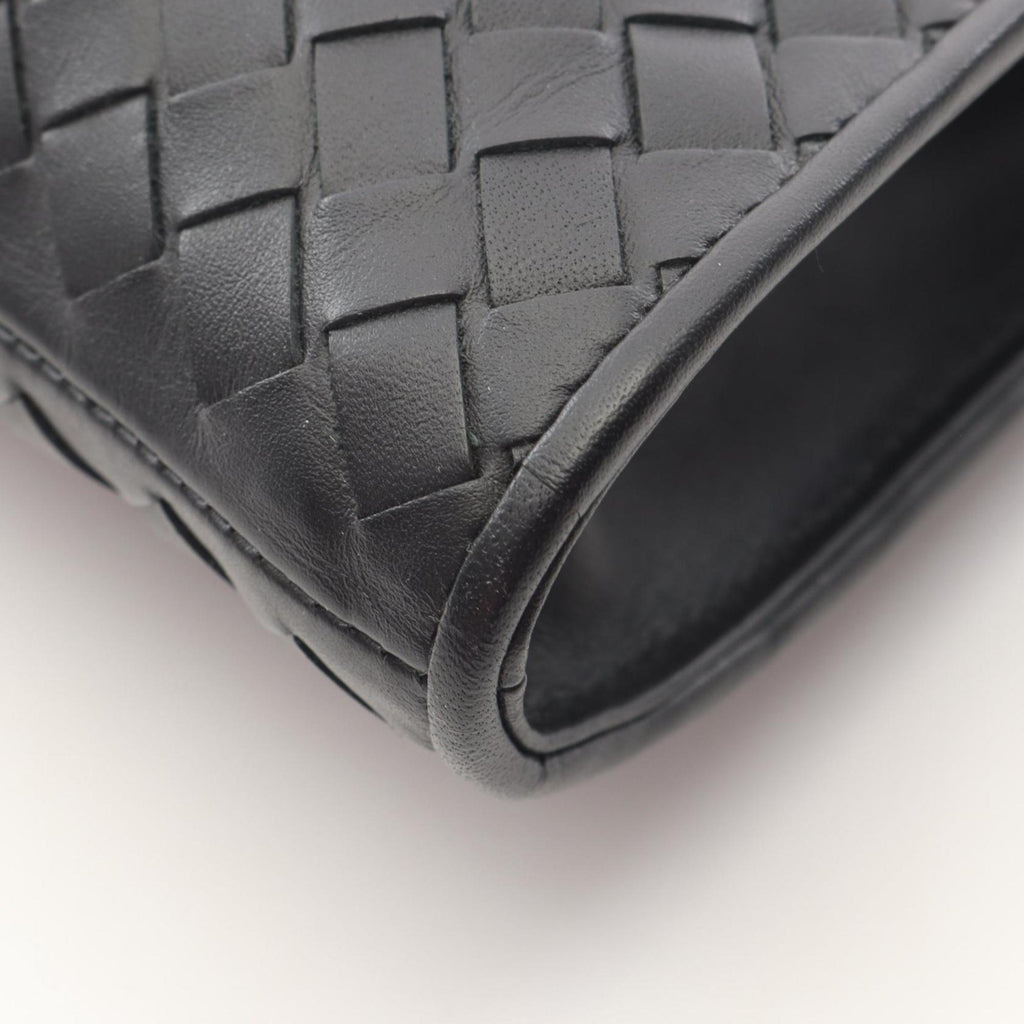 Bottega Veneta Intrecciato Leather Second Bag/Clutch Bag, Men's, Black