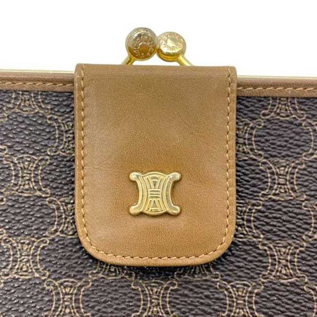 Celine bifold long wallet ec-24646 brown macadam PVC leather M05 CELINE women's and men's