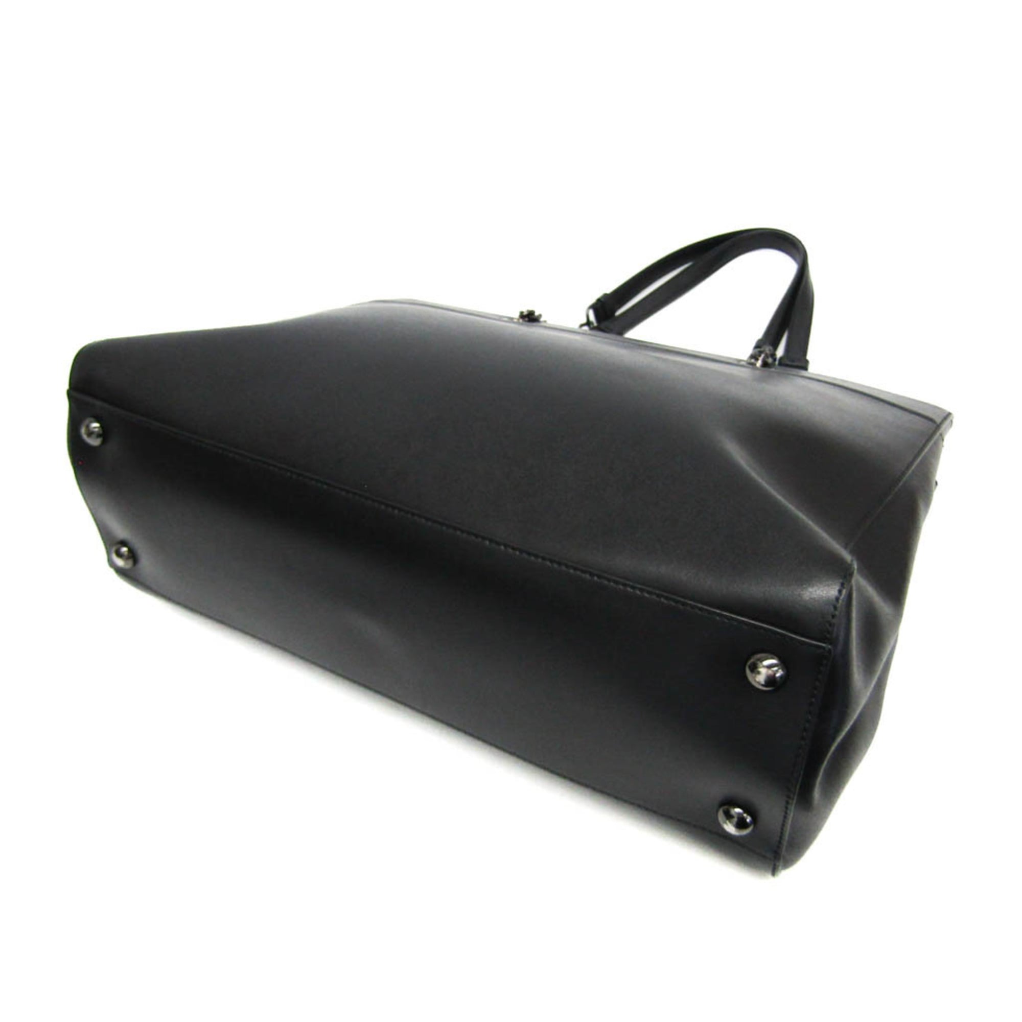 Salvatore Ferragamo Vara EZ-21 H500 Women's Leather Tote Bag Black