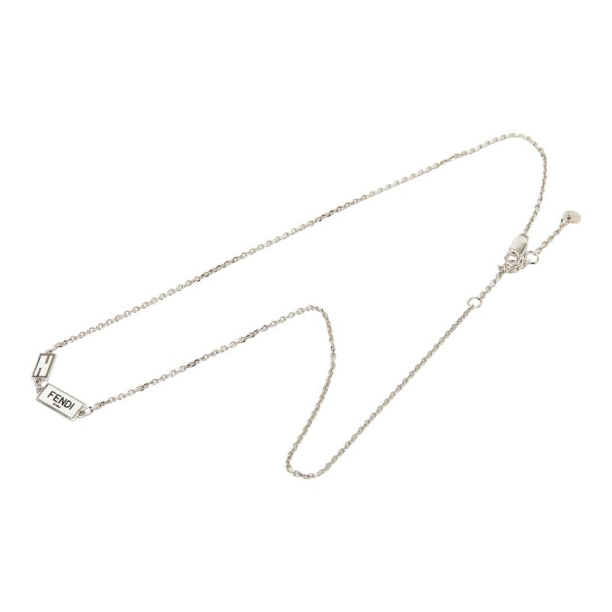 Fendi Logo Plate Necklace 1A0923 Metal Women's FENDI — Like New