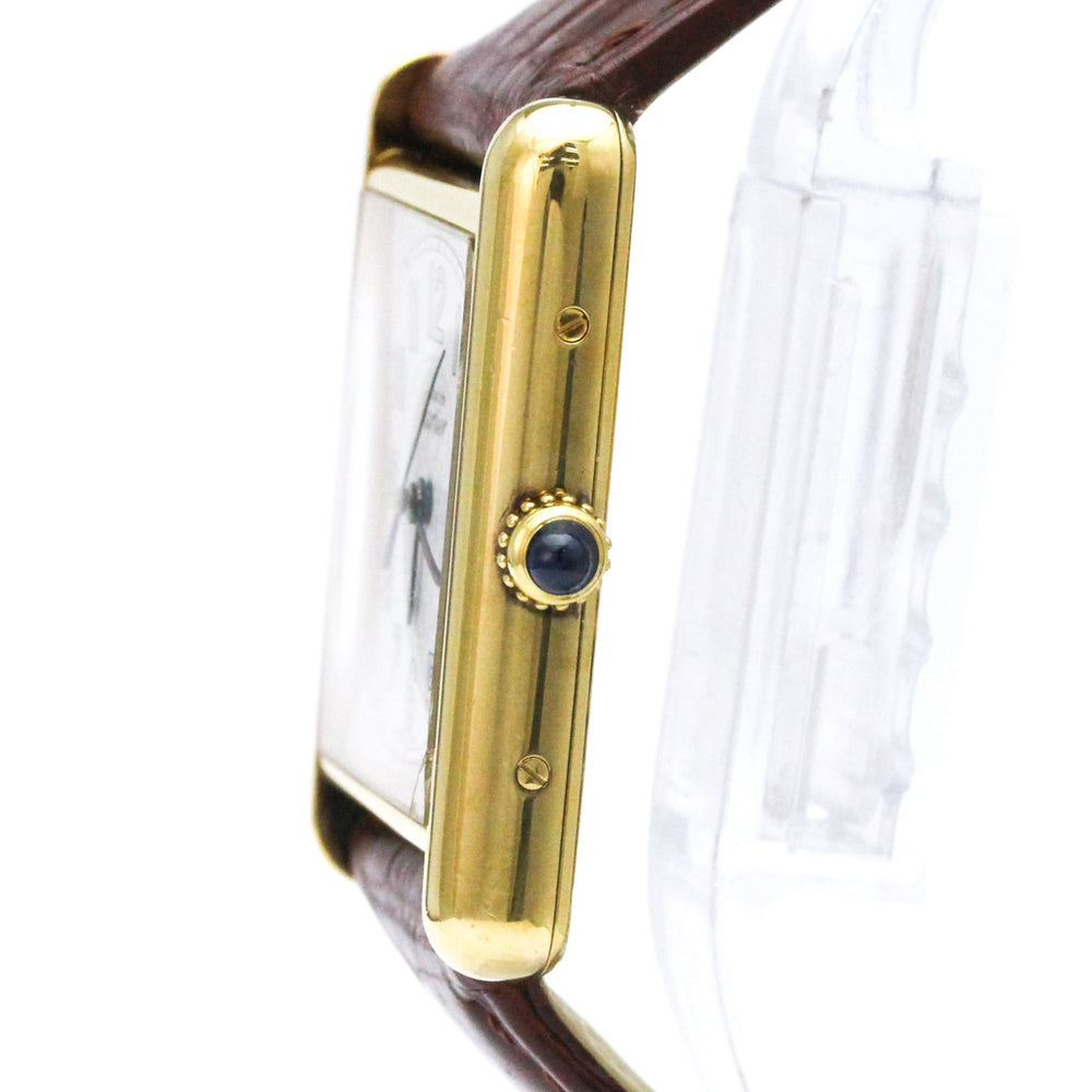 CARTIER Must Tank Quartz Gold Plated Quartz Unisex Watch W1013954 — Good