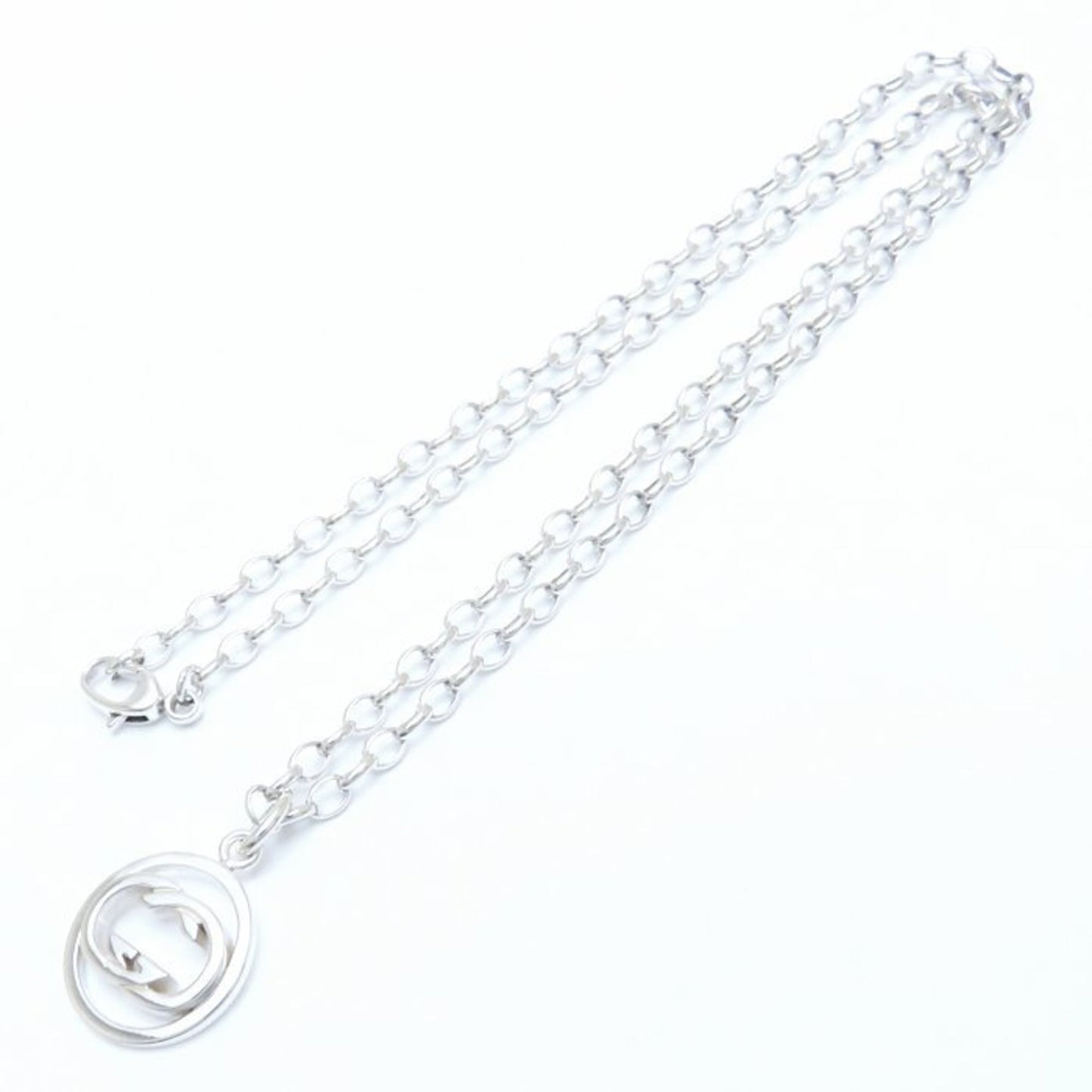 GUCCI Interlocking G Necklace Silver 925 293964