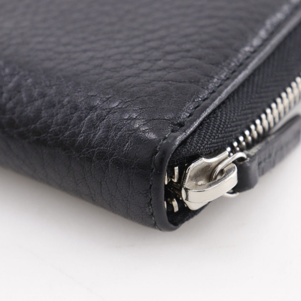 Gucci Sherry Line Long Wallet Interlocking G 308796 Leather Black Zipper Unisex