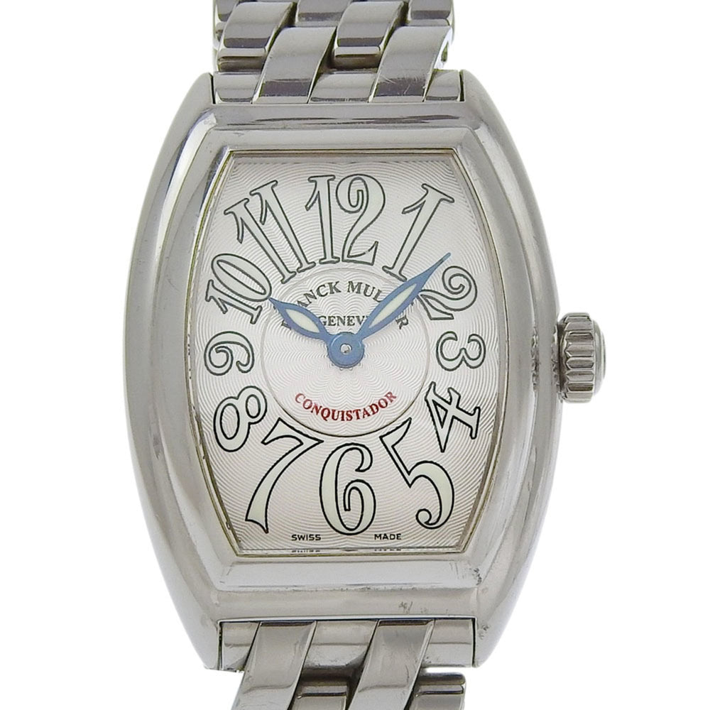 Franck Muller Conquistador Watch 8005L Stainless Steel Quartz Analog Display Silver Dial Women's — Good