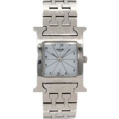 Hermes H-Watch HH1 210 Women's Watch White Gray Quartz H — Very Good