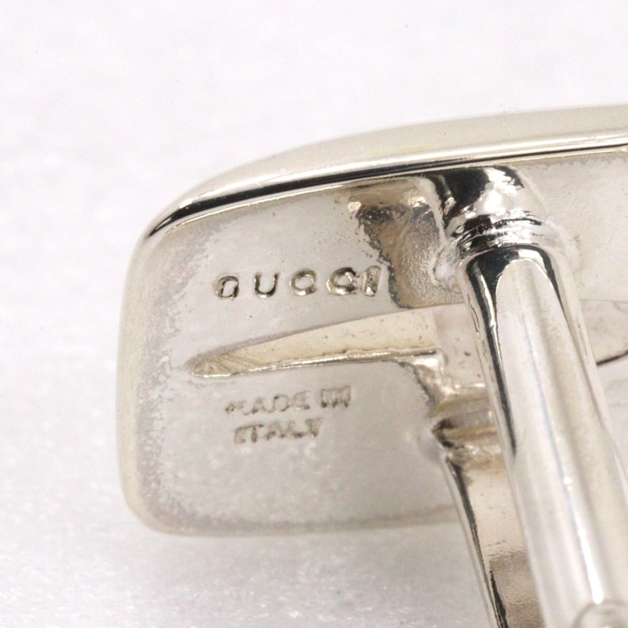 Gucci G logo cufflinks silver 925 made in Italy men's — Like New