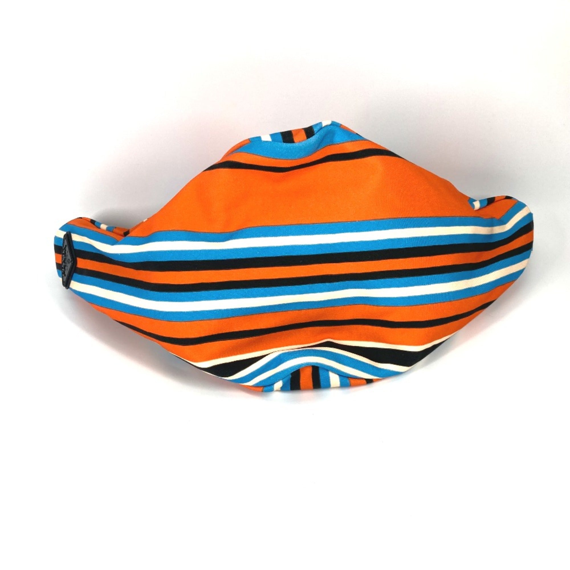 PRADA 2VY007 stripe bag crossbody Shoulder Bag Orange Blue x Black — Like New