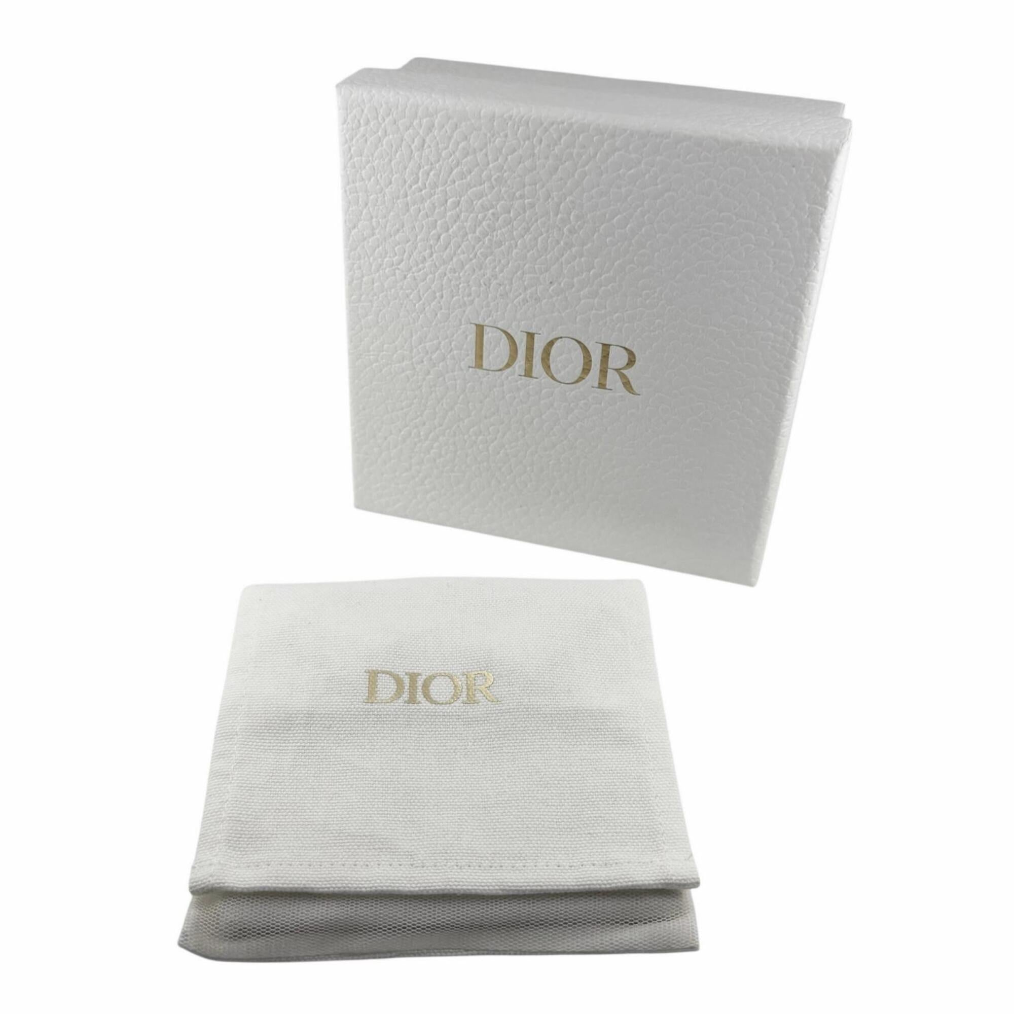 Christian Dior DIOR N1390PTCPL Petit CD 1P Diamond Resin Pearl Necklace Rose Gold with Box and Dust Bag for Women — Like New