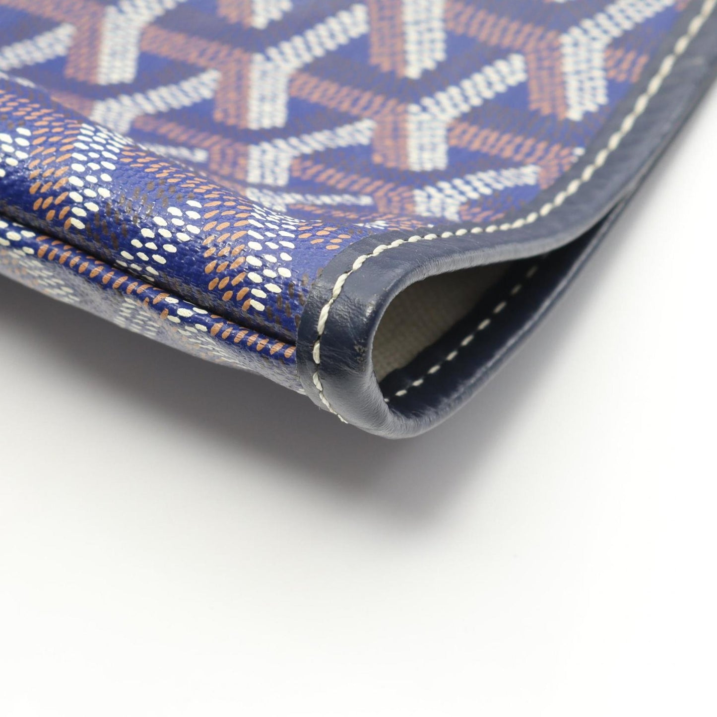 Goyard Saint Louis PM Tote Bag, Coated Canvas and Leather, Women's, Blue, Navy, Multicolor