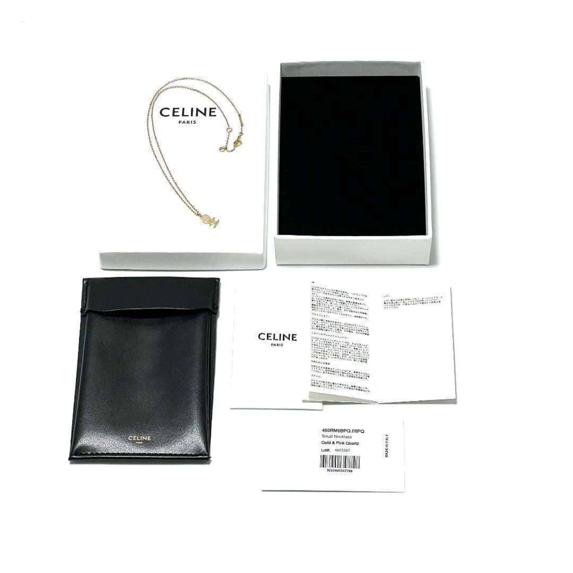 CELINE Women's Trinoff Pendant Necklace Rose Quartz — Like New