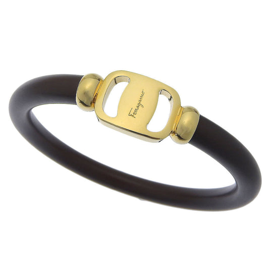 Salvatore Ferragamo Vara Bangle GP Leather Brown