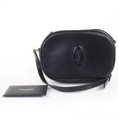 SAINT LAURENT 582673 YSL Logo Camera Bag Leather Shoulder Black Made in Italy Women's — Like New