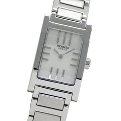 Hermes HERMES Women's Watch, Tandem Shell Quartz, Stainless Steel (SS) TA1.210, Silver, Square, Polished — Good