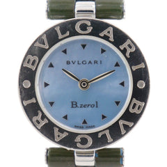 Bulgari BVLGARI Bzero1 Watch BZ22S Stainless Steel Quartz Analog Blue Mother-of-Pearl Dial Women's — Good