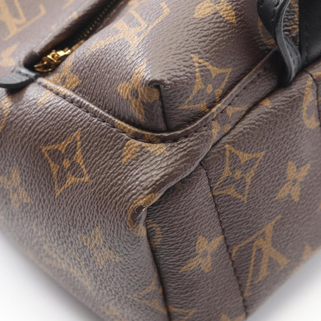 Louis Vuitton Palm Springs Mini Backpack, M44873, Coated Canvas and Leather Monogram, Women's, Brown Black
