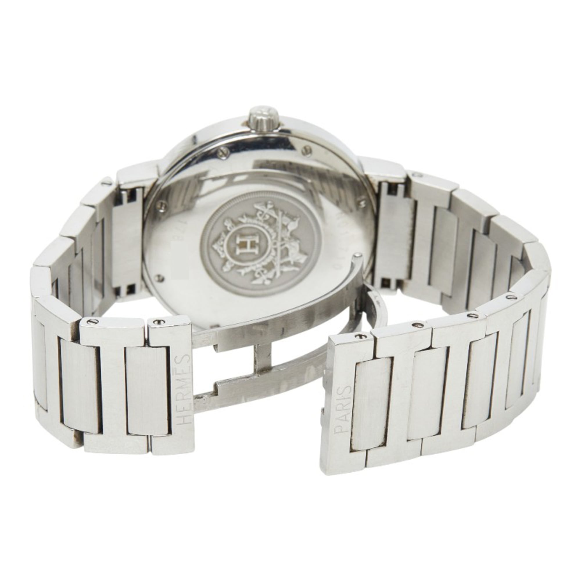 Hermes Nomade Autoquartz Watch NO1.710 Kinetic Grey Dial Stainless Steel Women's HERMES — Good